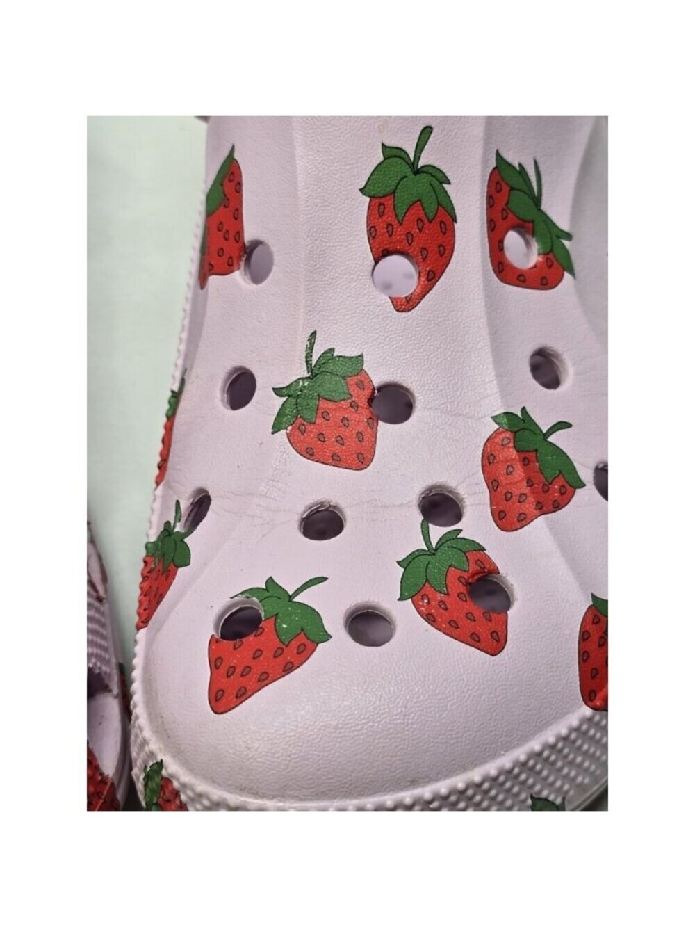 Crocs BAYA SEASONAL PRINTED CLOG Ballerina Pink / Strawberry Mens 9 Womens 11 - Picture 4 of 11